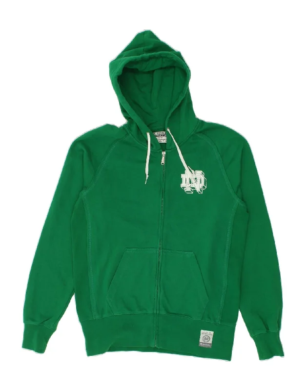 CHAMPION Mens Zip Hoodie Sweater Large Green Cotton