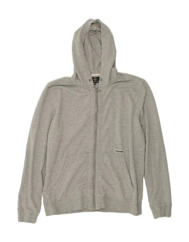 DUCK AND COVER Mens Zip Hoodie Sweater 2XL Grey Cotton