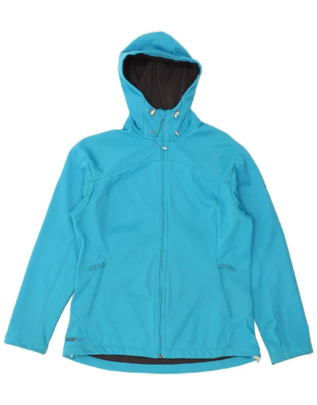 MAMMUT Womens Zip Hoodie Sweater UK 18 XL Blue Polyester