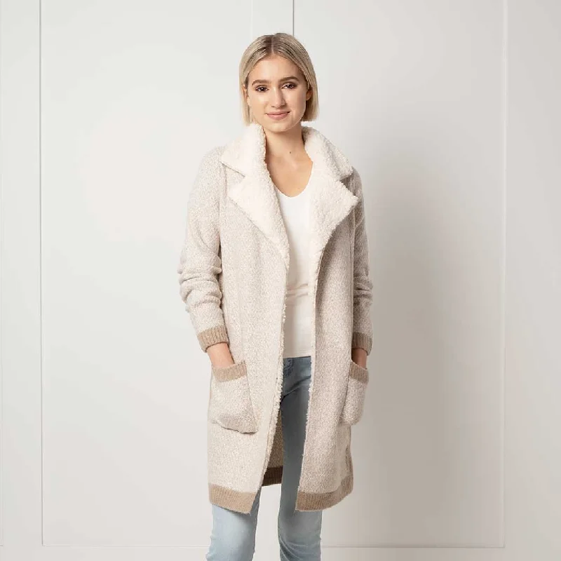 Motion Athleisure Women's Sweater Cardigan Denim Fabric Leather Fabric Suede Fabric