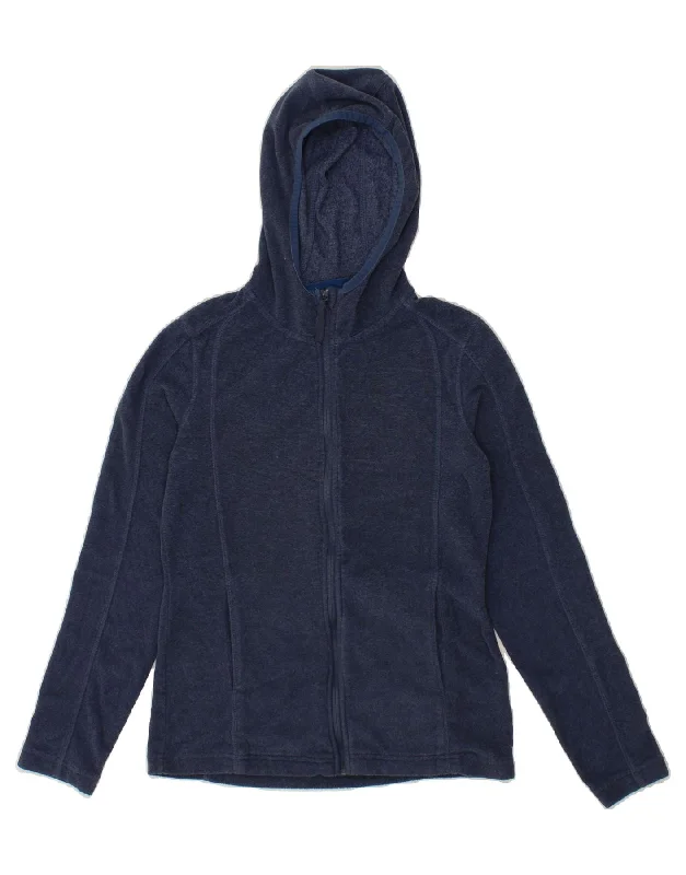 MOUNTAIN WAREHOUSE Womens Fleece Zip Hoodie Sweater UK 8 Small  Navy Blue