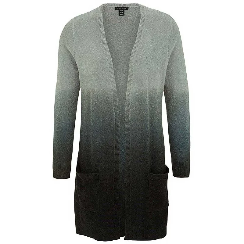Tribal Women's Ombre Cardigan Mesh Fabric Canvas Fabric Denim Fabric