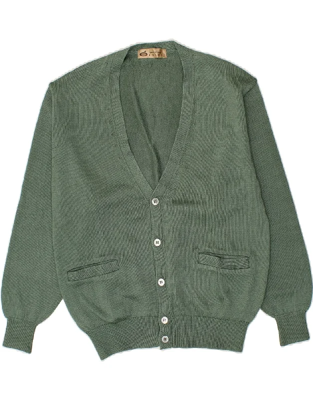VINTAGE Womens Cardigan Sweater UK 16 Large Green Rayon Fabric Velvet Fabric Corduroy Fabric