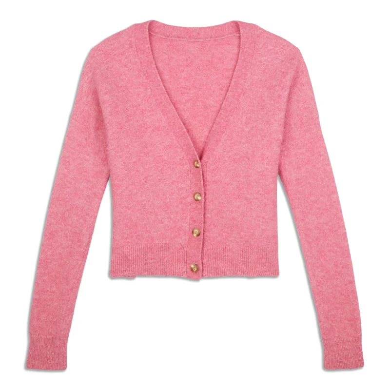 Women's Alpaca Wool-Blend Cardigan Sweater - Resale Velvet Chenille Corduroy