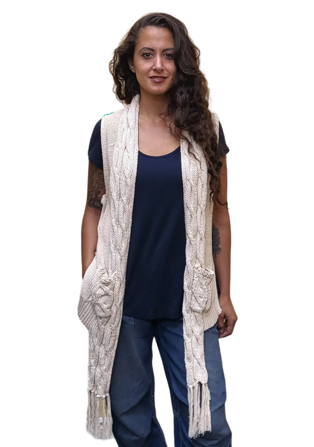 Zeena Sleeveless Cardigan Bright Pastel Dark