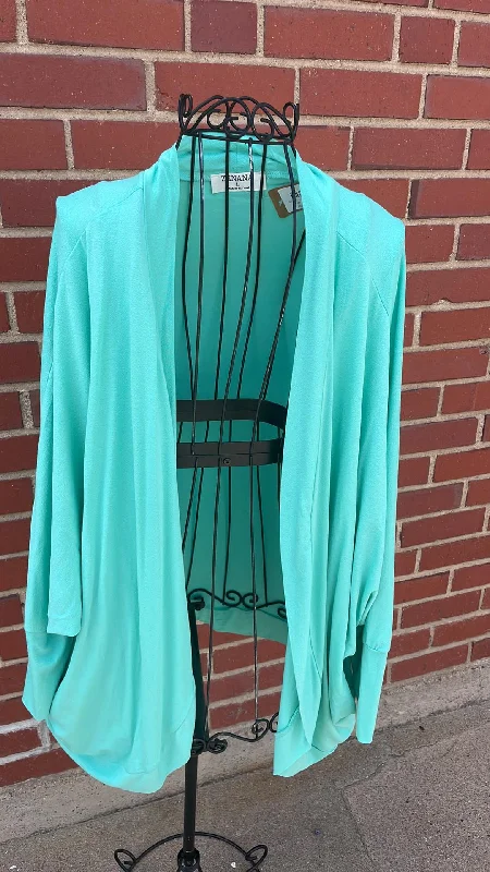 Zenana Ice Blue Slouchy Cardigan Size L Soft Cozy Warm