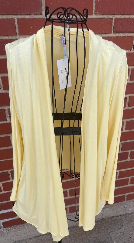 On the Move Cardigan Light Yellow-Azules Anti-Pilling Anti-Shrink Durable