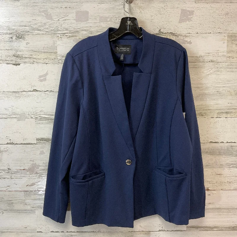 Blazer By Eloquii In Blue, Size: 3x