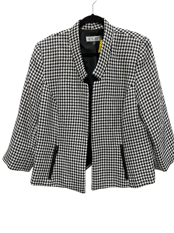 Blazer By Kasper In Black & White, Size: 16