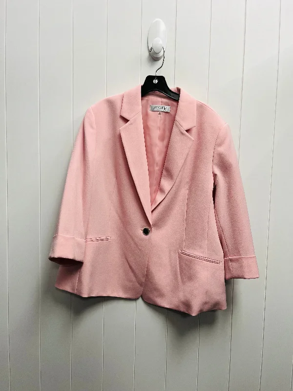 Blazer By Kasper In Pink, Size: 1x