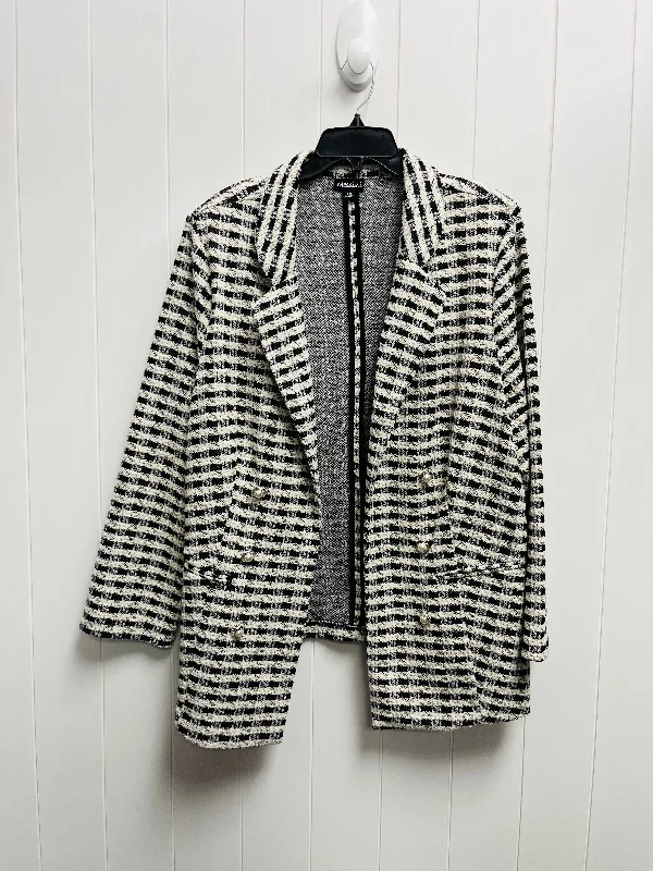 Blazer By messini - In Black & Cream, Size: 3x