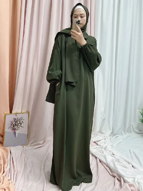 Hooded Abaya Traditional Long Dress Women's