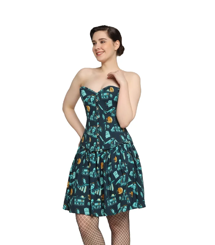 killerman printed Waist Reducing  Overbust Corset  Dress