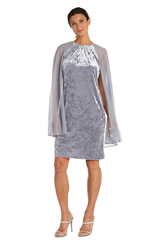 R&M Richards 2663 Short Cocktail Mother of the Bride Cape Dress