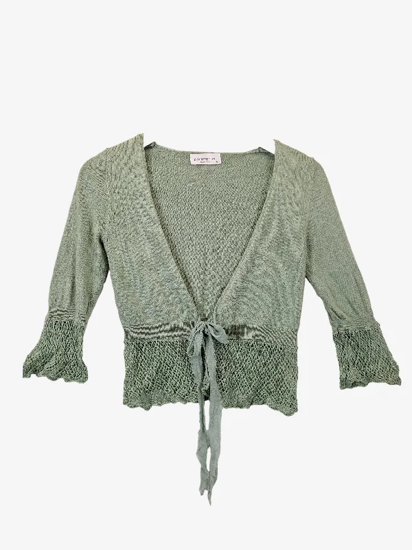 Portmans Dainty Sage Crochet Cardigan Size S