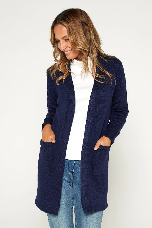 Salima Knit Cardigan - Navy