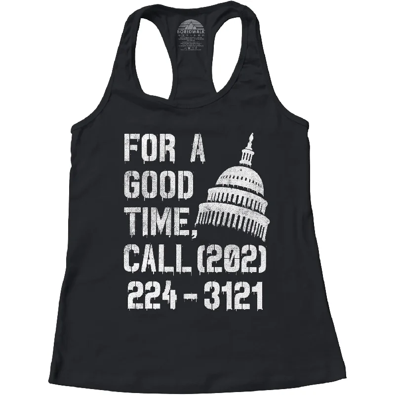 Women's For a Good Time Call Congress Racerback Tank Top