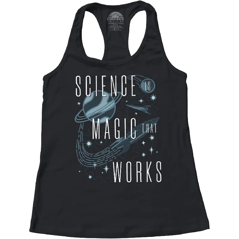 Women's Science is Magic That Works Racerback Tank Top